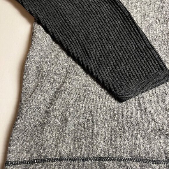 Eddie Bauer Mens XL Lambs Wool Blend Sweater Casual Outdoor Style Gray & Black - Picture 5 of 10